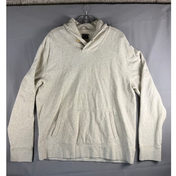 J. Crew Other - J. Crew Vintage Fleece Shawl Collar Sweatshirt Mens XL Grey